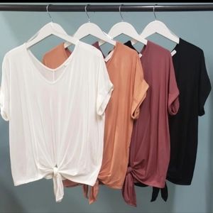 Wasabi + Mint Tie Front Tshirt